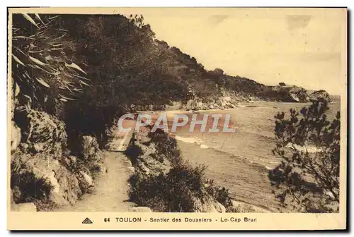 Cartes postales Douane Douanes Douanier Toulon Sentier des douaniers le Cap Brun