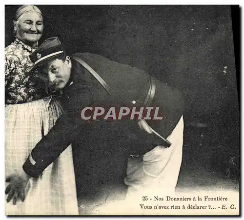 Cartes postales Douane Douanes Nos Douaniers a la frontiere Folklore