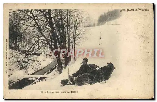 Ansichtskarte AK Douane Douanes Nos Douaniers dans la neige Hautes Vosges