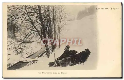 Cartes postales Douane Douanes Douanier Hautes Vosges Nos douaniers dans la neige