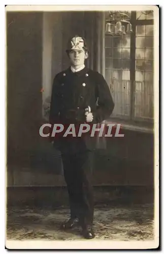 CARTE PHOTO Sapeurs Pompiers