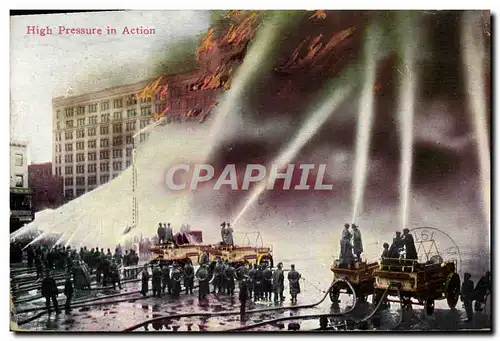 Ansichtskarte AK Sapeurs Pompiers High pressure in action
