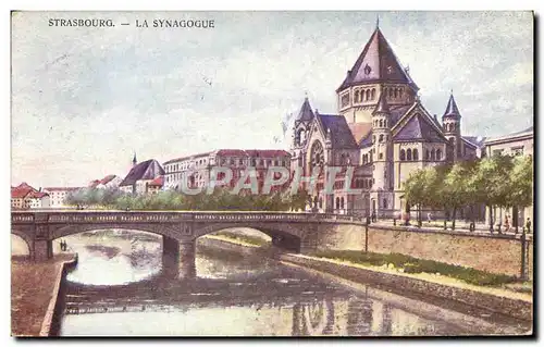 Cartes postales Judaica Strasbourg La synagogue Juif