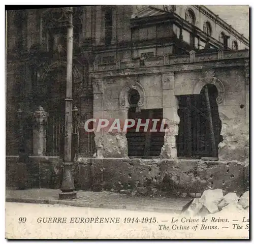 Ansichtskarte AK Judaica Le crime de Reims La Synagogue Rue Clovis Juif