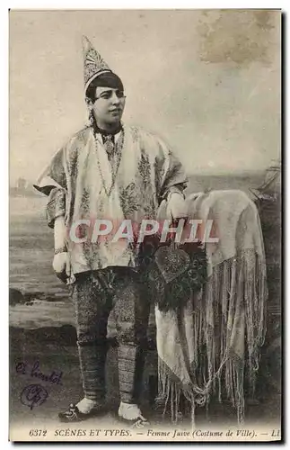 Cartes postales Judaica Juif Femme Juive Costume de ville