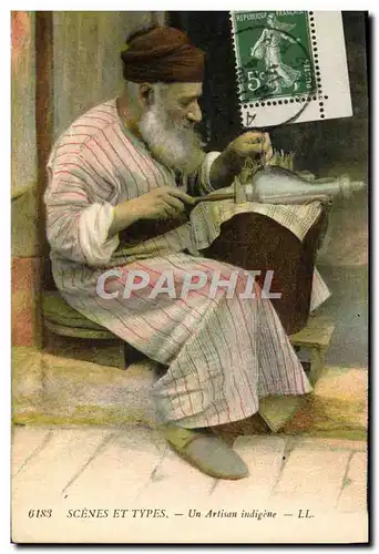 Cartes postales Judaica Juif Un artisan indigene