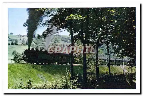 Cartes postales moderne Train Contre jour sur une ligne vapeur du Massif Central