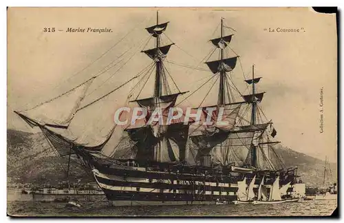 Cartes postales Bateau Marine Francaise La Couronne