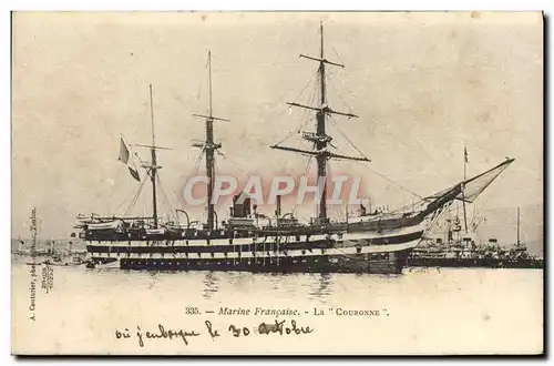 Cartes postales Bateau Marine Francaise La Couronne