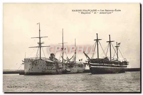 Ansichtskarte AK Bateau Les bateaux Ecole Magellan et Armorique