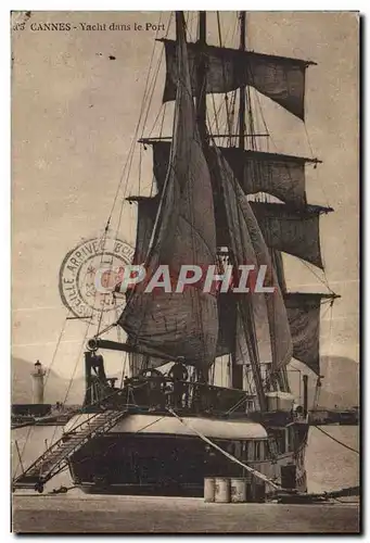 Cartes postales Bateau Cannes Yacht dans le port