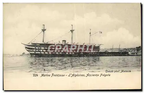 Cartes postales Bateau Algesiras Ancienne fregate