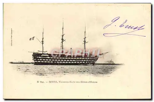 Cartes postales Bateau Borda Vaisseau Ecole des Eleves officiers