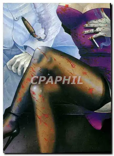 Cartes postales moderne Nu erotique Femme Illustrateur Sang et isole Philippe Corre