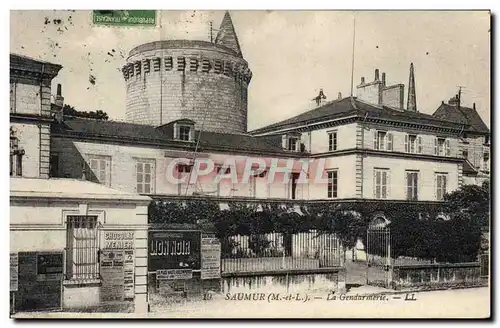 Cartes postales Gendarmerie Saumur Lion Noir