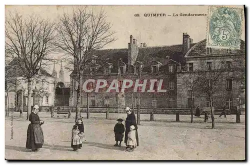 Cartes postales Quimper La Gendarmerie Femmes Enfants Folklore