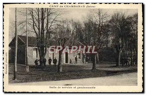 Cartes postales Camp de Chambaran Salle de service et Gendarmerie