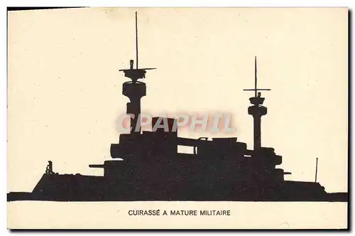 Cartes postales Bateau Cuirasse a mature militaire