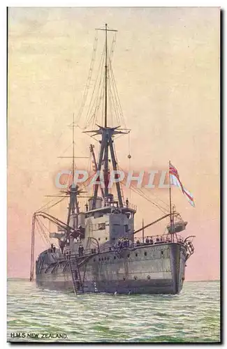 Cartes postales Bateau HMS New Zealand