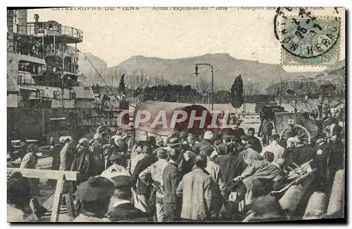 Cartes postales Bateau Catastrophe du Iena Transport des blesses