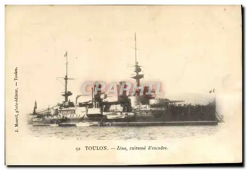 Cartes postales Bateau Toulon Iena Cuirasse d'escadre