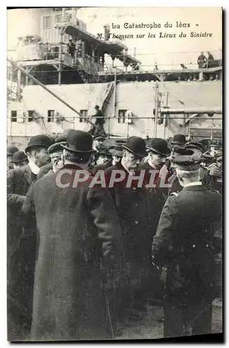 Cartes postales Bateau La catastrophe du Iena M Thomson sur les lieux du sinistre