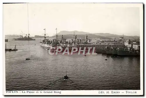 Ansichtskarte AK Bateau Toulon La passe et le grand rang