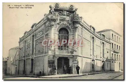 Cartes postales Le Theatre Beziers Music Hall des varietes