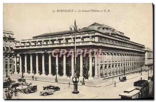 Cartes postales Bordeaux Le grand Theatre Tramway