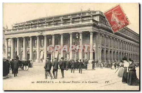 Ansichtskarte AK Bordeaux Le grand Theatre et la Comedie