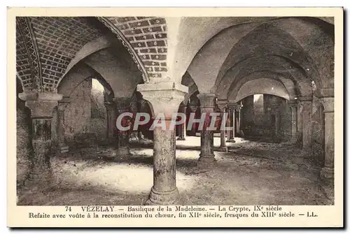 Ansichtskarte AK Vezelay Basilique De La Madeleine la crypte