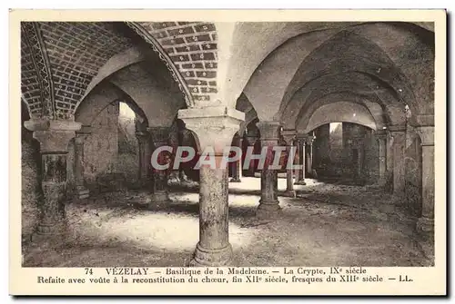 Cartes postales Vezelay Basilique De La Madeleine la crypte
