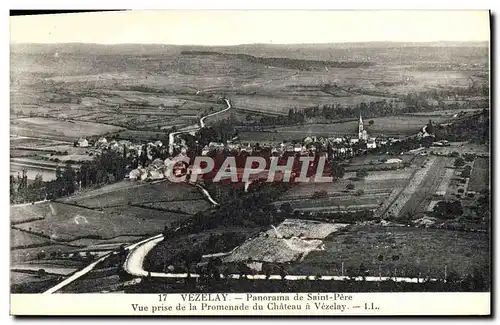 Ansichtskarte AK Vezelay Panorama De Saint Pere Vue prise de la promenade du chateau a Vezelay