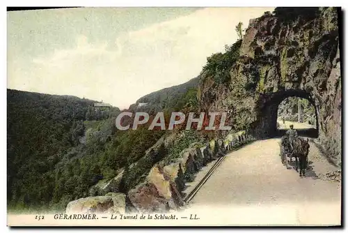 Cartes postales Gerardmer Le Tunnel De La Schlucht Attelage Cheval