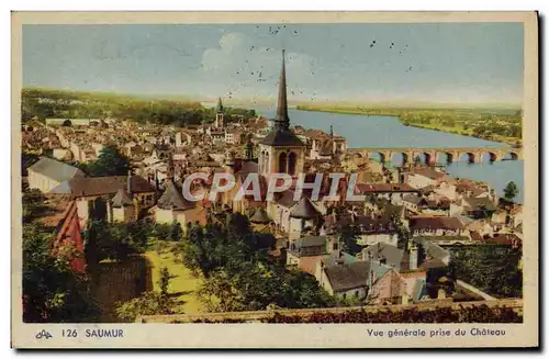 Ansichtskarte AK Saumur Vue Generale Prise Du Chateau