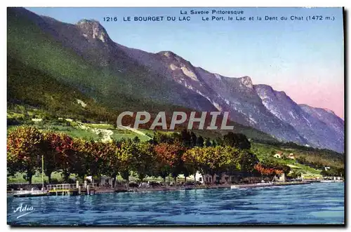 Cartes postales Le Bourget Du Lac Le Port Le Lac Et La Dent du chat