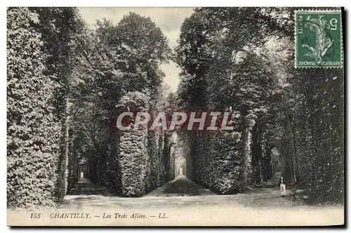 Cartes postales Chantilly Les Trois Allees