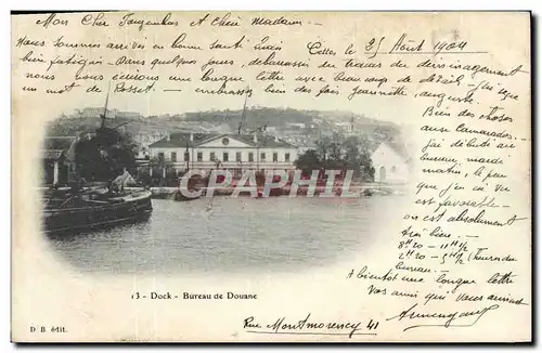Cartes postales Douanes Cette Dock Bureau de Douane