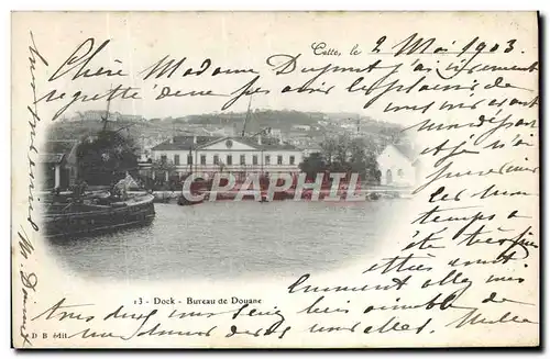 Cartes postales Douanes Cette Dock Bureau de Douane