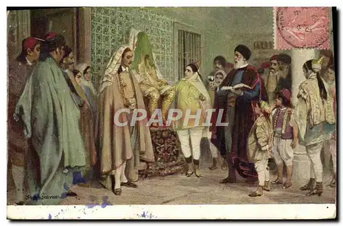 Ansichtskarte AK Judaica Juif Israelites Noces juives Mariage