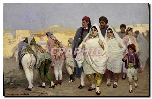 Cartes postales Judaica Juif Promenade de juifs