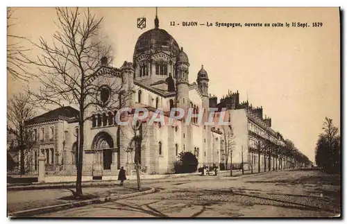 Cartes postales Judaica Juif Dijon La synagogue