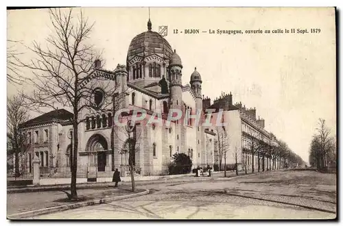 Cartes postales Judaica Juif Dijon La synagogue