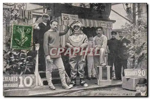 Cartes postales Scaphandrier Fete foraine