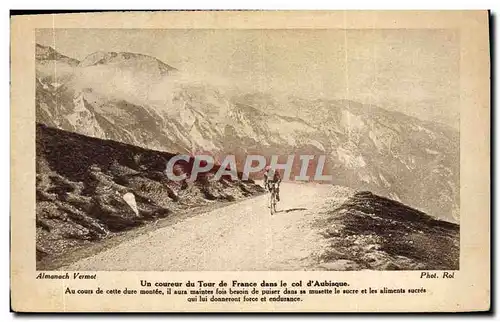 Cartes postales Velo Cycle Cyclisme Un coureur du tour de France dans le col d&#39Aubisque