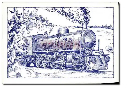 Cartes postales moderne Chemins de Fer Train Locomotive Gr 740 FS