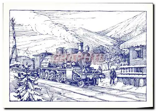 Cartes postales moderne Chemins de Fer Train Locomotive Gr 750 FS