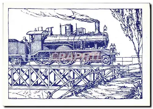 Cartes postales moderne Chemins de Fer Train Locomotive Gr 552 FS