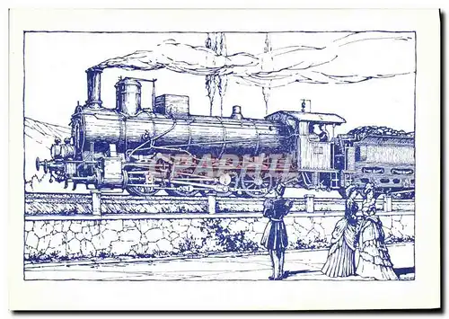 Cartes postales moderne Chemins de Fer Train Locomotive Gr 420 FS