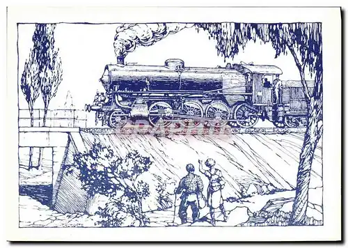 Cartes postales moderne Chemins de Fer Train Locomotive Gr 744 FS